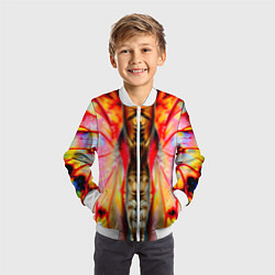 Бомбер детский Разворот бабочки, цвет: 3D-белый — фото 2