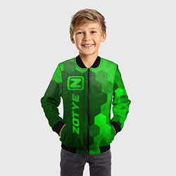 Бомбер детский Zotye - green gradient по-вертикали, цвет: 3D-черный — фото 2