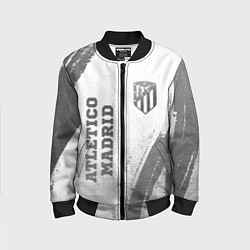 Бомбер детский Atletico Madrid - white gradient вертикально, цвет: 3D-черный