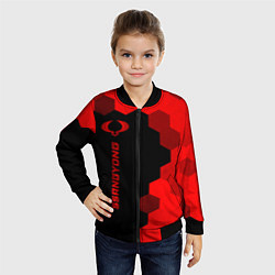 Бомбер детский SsangYong - red gradient по-вертикали, цвет: 3D-черный — фото 2