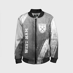 Бомбер детский West Ham - grey gradient вертикально, цвет: 3D-черный