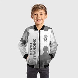 Бомбер детский Death Stranding - white gradient вертикально, цвет: 3D-черный — фото 2