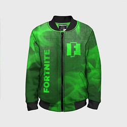Детский бомбер Fortnite - green gradient вертикально