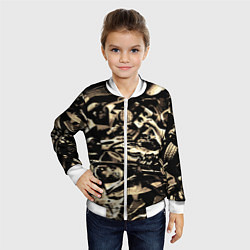 Бомбер детский Итальянские мемы с животными, цвет: 3D-белый — фото 2