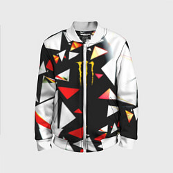 Бомбер детский Monster energy геометрия, цвет: 3D-белый