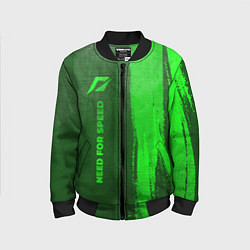Детский бомбер Need for Speed - green gradient по-вертикали