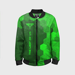Бомбер детский The Last Of Us - green gradient по-вертикали, цвет: 3D-черный