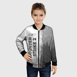 Бомбер детский Counter Strike 2 - white gradient по-вертикали, цвет: 3D-черный — фото 2
