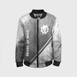 Бомбер детский Gears of War - grey gradient вертикально, цвет: 3D-черный