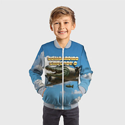 Бомбер детский Bombardino Crocodillo мем, цвет: 3D-серый — фото 2