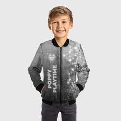Бомбер детский Poppy Playtime - grey gradient по-вертикали, цвет: 3D-черный — фото 2