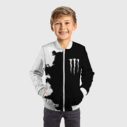 Бомбер детский Monster energy краски белые, цвет: 3D-белый — фото 2