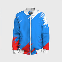 Бомбер детский Патриот Россия - флаг, цвет: 3D-белый