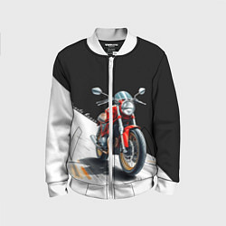 Бомбер детский Ducati Racer, цвет: 3D-белый