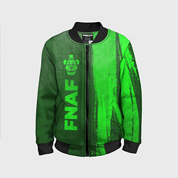 Бомбер детский FNAF - green gradient по-вертикали, цвет: 3D-черный