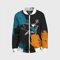 Бомбер детский Сан Хосе Шаркс - два цвета, цвет: 3D-белый