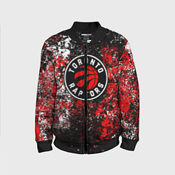 Бомбер детский Торонто Рэпторс - цветовой хаос, цвет: 3D-черный