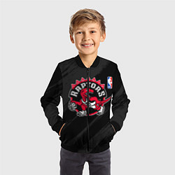 Бомбер детский Toronto Raptors - NBA team, цвет: 3D-черный — фото 2