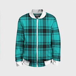 Бомбер детский Checkered blue, цвет: 3D-белый