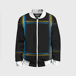 Бомбер детский Neon yellow light blue, цвет: 3D-белый