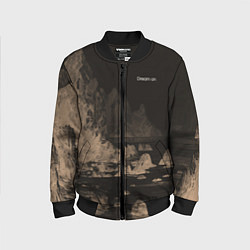 Бомбер детский Dream on тёмно-коричневый, цвет: 3D-черный