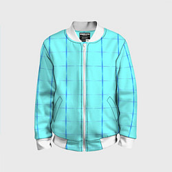 Бомбер детский Сolor blue line, цвет: 3D-белый
