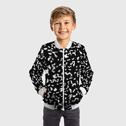 Бомбер детский Черный камуфляж, цвет: 3D-белый — фото 2