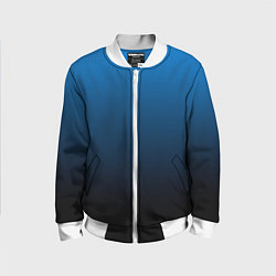 Бомбер детский Blue gradient, цвет: 3D-белый