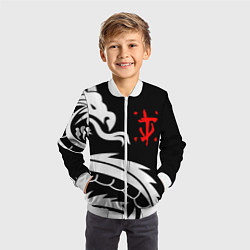 Бомбер детский Doom dragon steel, цвет: 3D-белый — фото 2