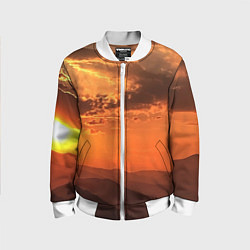 Бомбер детский Закат на перевале актопрак, цвет: 3D-белый