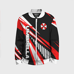 Бомбер детский Красный спортивный - Umbrella, цвет: 3D-белый