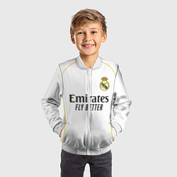 Бомбер детский Винисиус Реал Мадрид домашняя форма 2025 2026, цвет: 3D-белый — фото 2