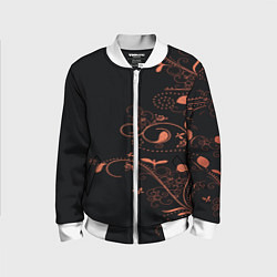 Бомбер детский Китайский орнамент, цвет: 3D-белый