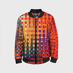 Бомбер детский Красно-жёлтый абстракция, цвет: 3D-черный