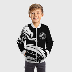 Бомбер детский Borussia дракон белый, цвет: 3D-белый — фото 2