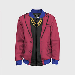 Бомбер детский Малиновый пиджак - новый русский 90-е, цвет: 3D-синий