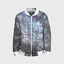 Бомбер детский Абстракция - gray-blue hurricane, цвет: 3D-белый
