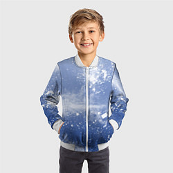Бомбер детский Снежки попали в тебя, цвет: 3D-белый — фото 2