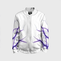 Детский бомбер Color white purple