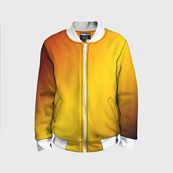 Бомбер детский Color yellow red gradient, цвет: 3D-белый