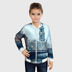 Бомбер детский Зимний Питер, цвет: 3D-белый — фото 2