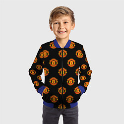 Бомбер детский Manchester United Pattern, цвет: 3D-синий — фото 2