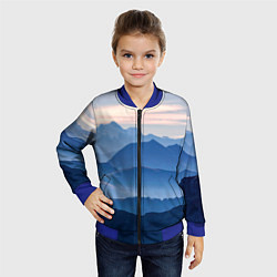 Бомбер детский Горы, цвет: 3D-синий — фото 2