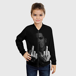 Бомбер детский Eminem Fuck, цвет: 3D-черный — фото 2