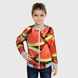 Бомбер детский Дольки арбуза, цвет: 3D-серый — фото 2