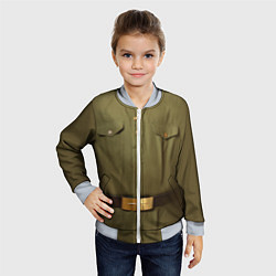 Бомбер детский Униформа солдата, цвет: 3D-серый — фото 2