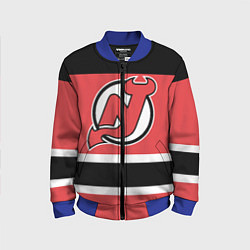 Бомбер детский New Jersey Devils, цвет: 3D-синий