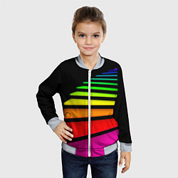 Бомбер детский Радужная лестница, цвет: 3D-серый — фото 2