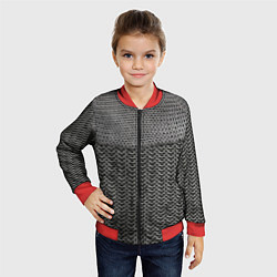 Бомбер детский Кольчуга, цвет: 3D-красный — фото 2