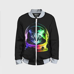Бомбер детский Кот космонавт, цвет: 3D-серый
